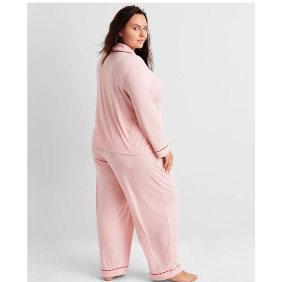 Brand New State of Day Women's Size 2X Pink Pajama Set Lounge Long Sleeve - Picture 2 of 7